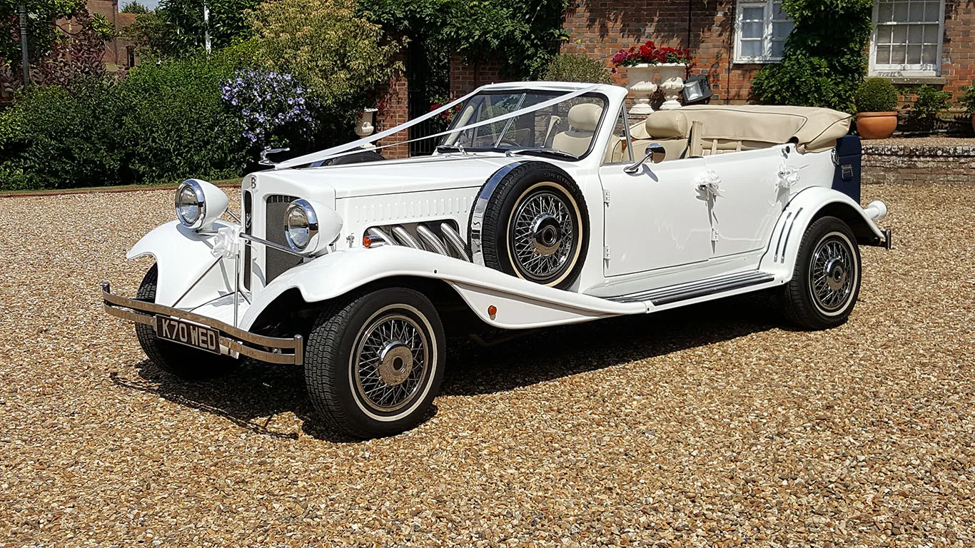 Convertible Vintage Style Beauford with Wedding Ribbons