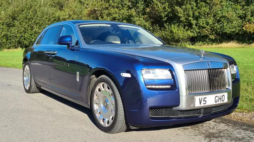Modern Blue Rolls-Royce Wedding Car on isle of Wight