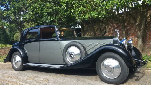 Black and Grey Vintage Rolls-Royce in Rutland