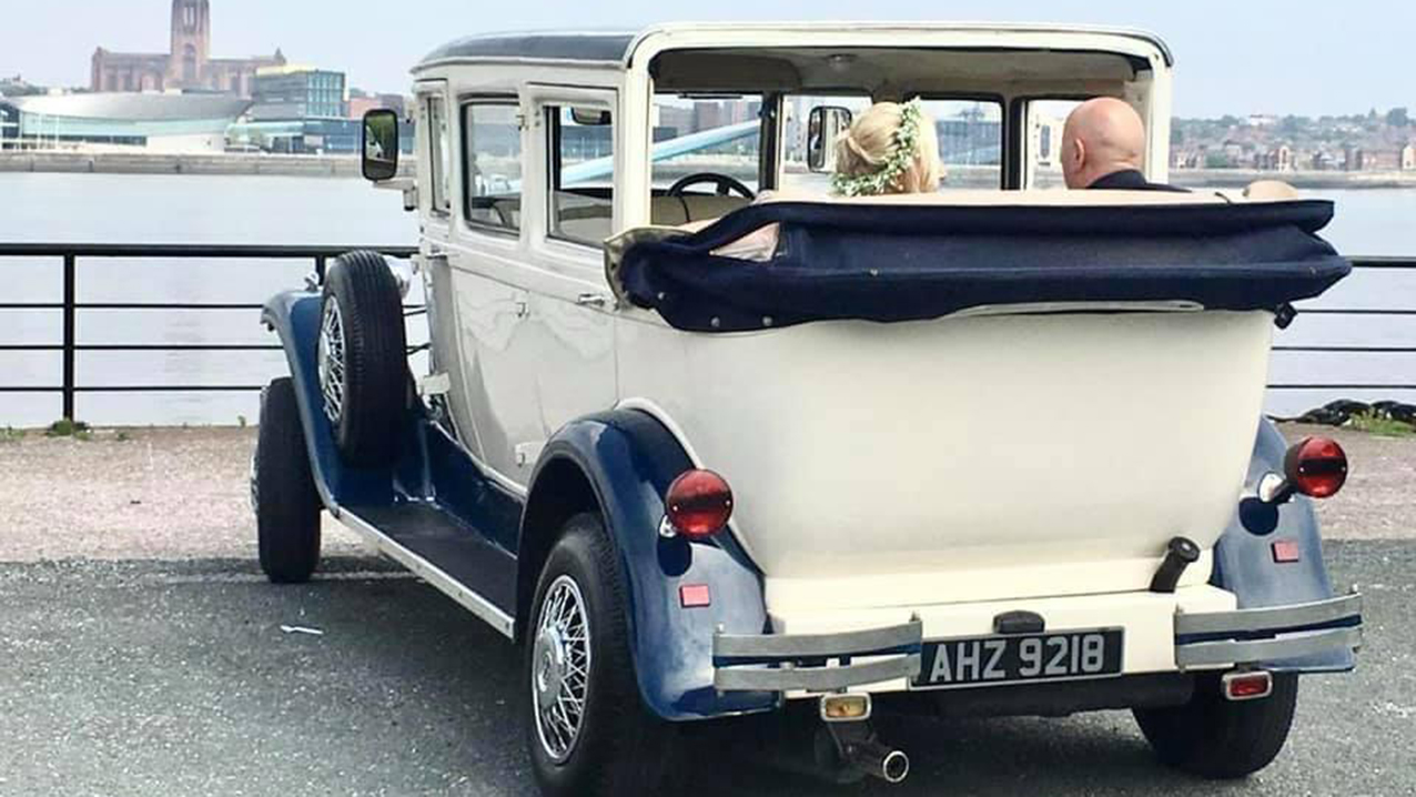 Rear view of Bramwith Landaulette with roof down