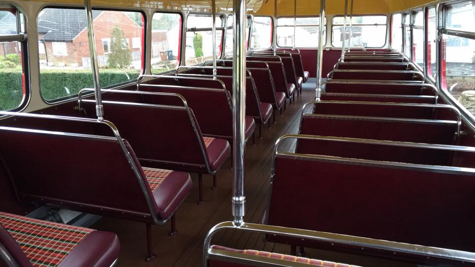 Interior seating in Routemaster Bus