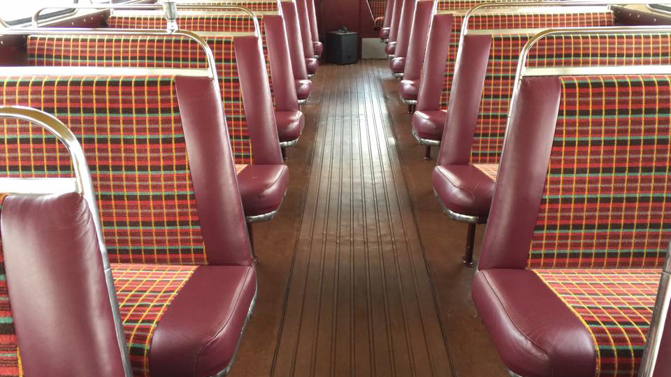 Interior seating in Routemaster Bus