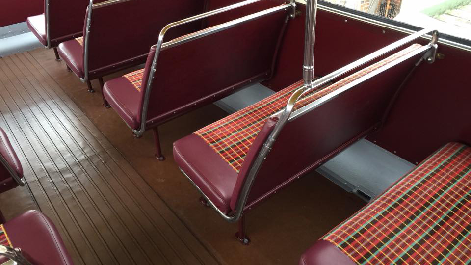 Interior seating in Routemaster Bus