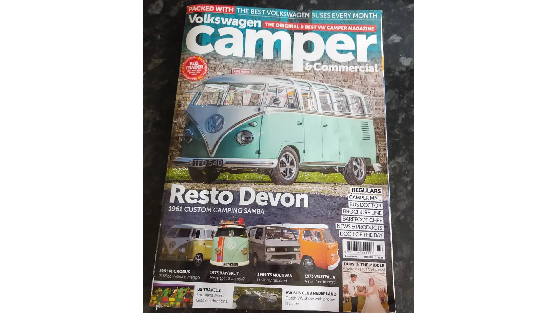 Cover Magazine showing the campervan being featured on front page.