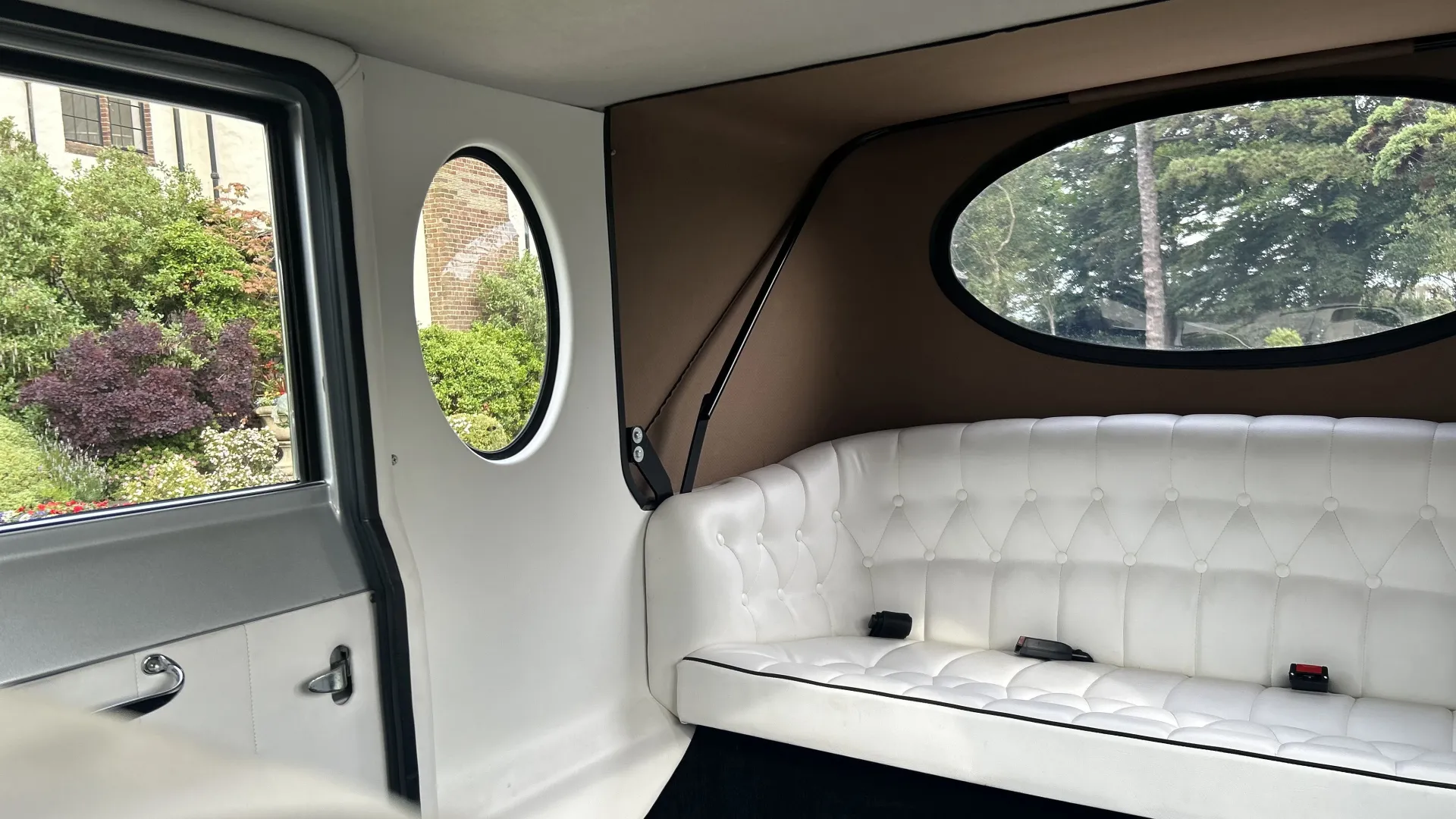 Interior in Imperial convertible with roof up