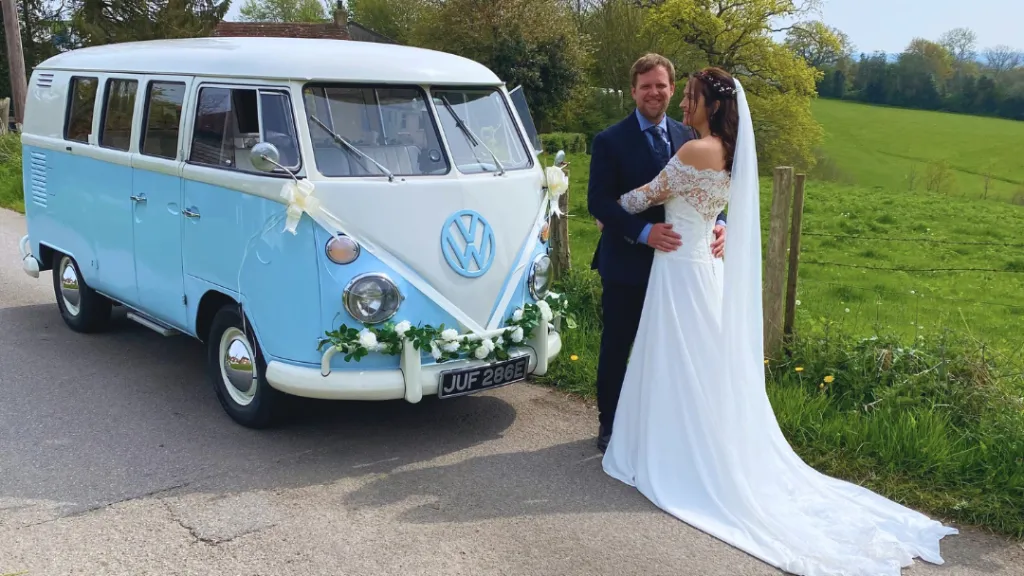 <p>Wow - Dave was amazing!!! I hired a beautiful blue and white VW camper to take me and my bridesmaids to the wedding venue and it did not disappoint. For a start, the camper was stunning and Dave had decorated it with ribbon and flowers, I couldn’t have pictured it better. Truly beautiful. Dave was also kind enough to stop on the way to the venue so we could grab a bottle of Prosecco which he also kindly popped for us and we had beautiful wine glasses in the back so we could all enjoy a little drink on our way.</p><p>Our venue was a little out of the ordinary but this didn’t matter to Dave as he drove across the field and made sure we were in exactly the position we wanted to exit the vehicle - he went above and beyond with reversing and getting the angle right. He then stayed for a while afterwards so we could get photos and videos with the car.</p><p>Dave was so professional, warm and kind to us and incredibly accommodating. I recommend him highly.</p>