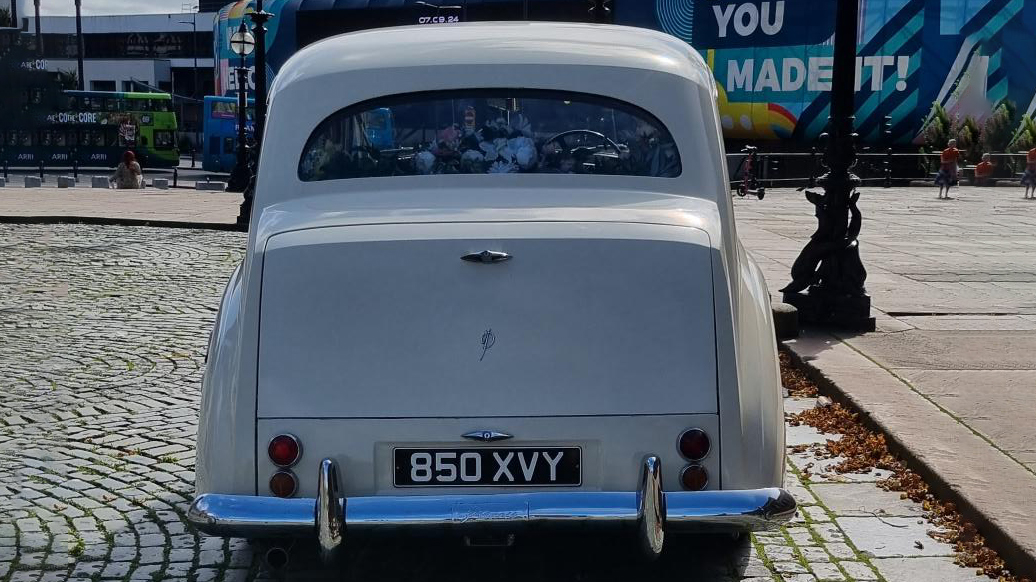 Rear view of Classic Austin Princess Limousine