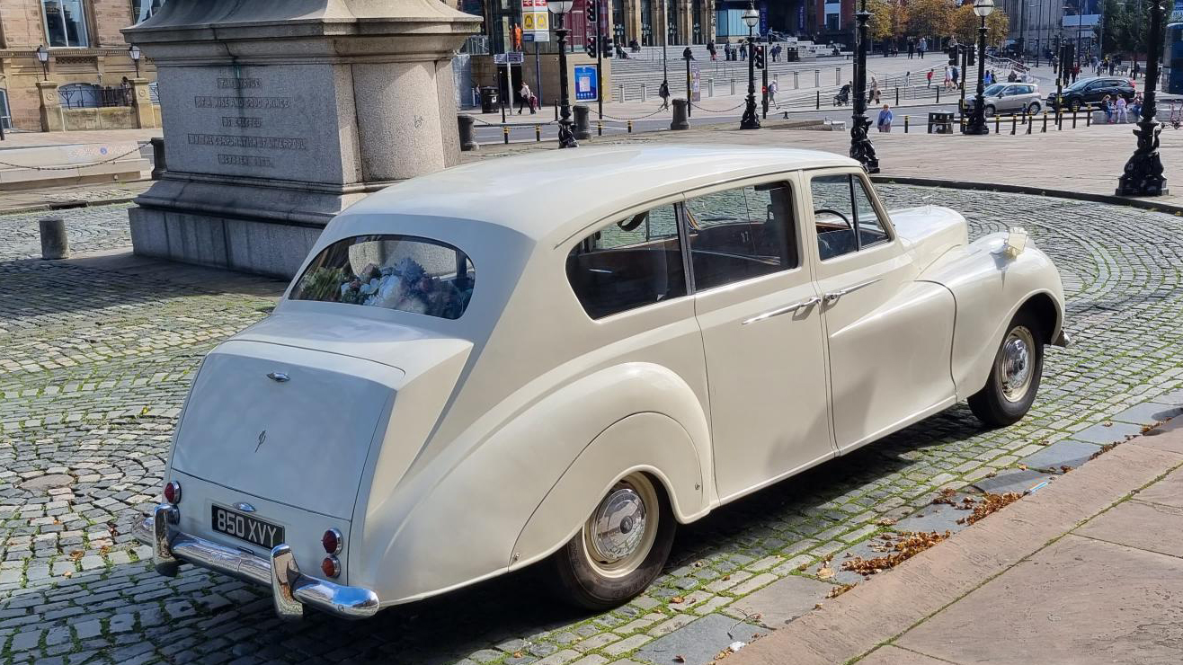 Right rear view of Classic Austin Princess Limousine