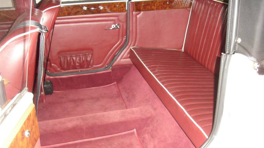 Beauford Convertible interior Burgundy leather seats with matchign Burgundy carpet