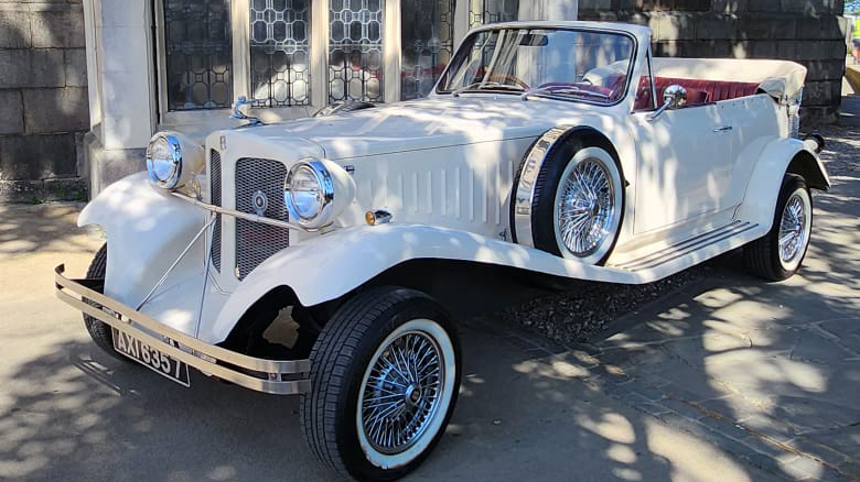 Ivory Beauford with roof down