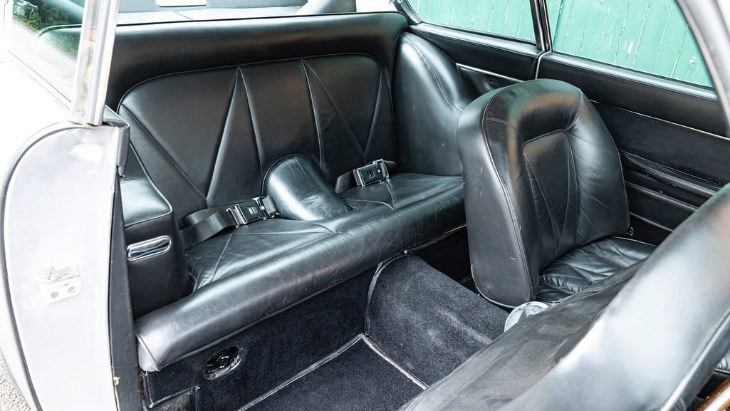 rear interior seat with black leather