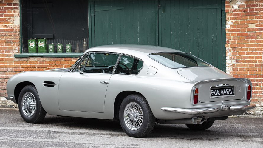 Rear left side view of Aston Martin DB6