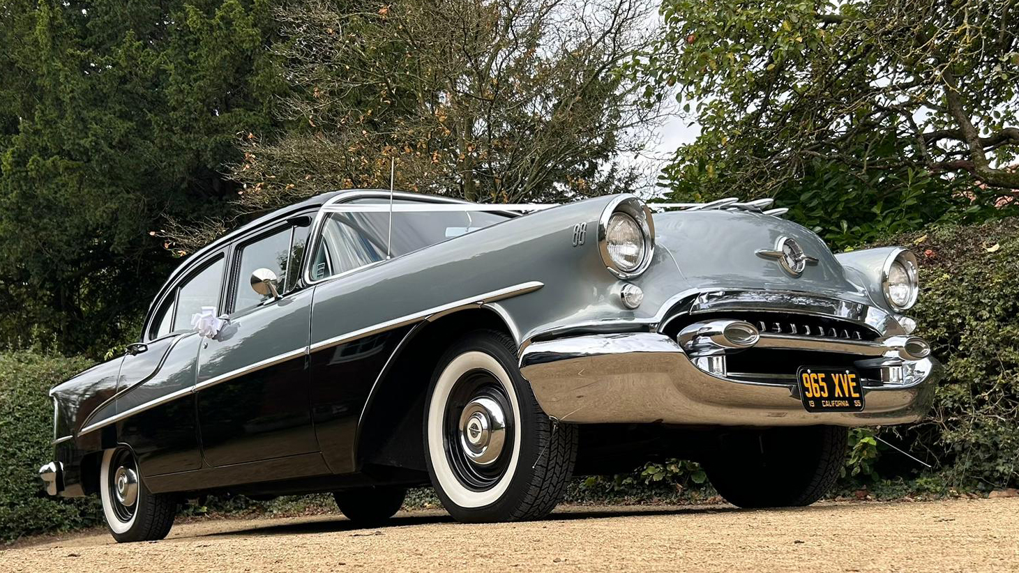 Classic American Oldsmobile Rocket 88 in Black and Silver