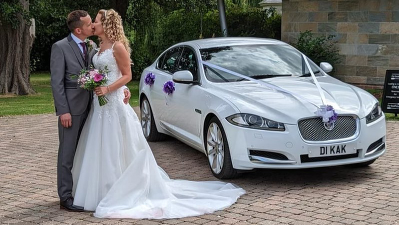 Modern White Jaguar XF