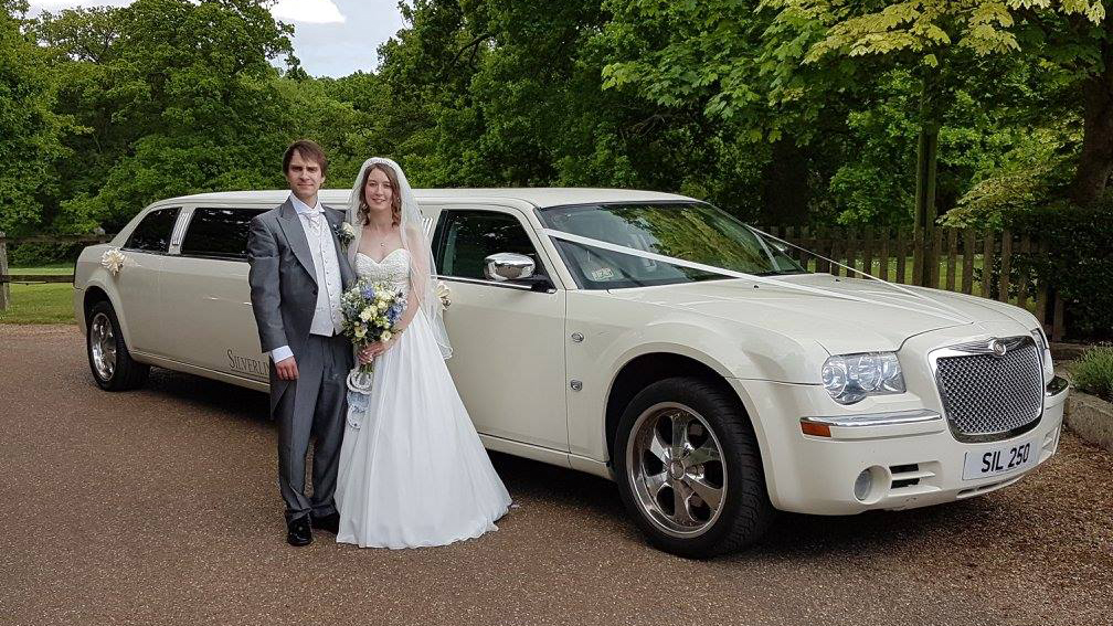 Modern White Chrysler 300c Stretched Limousine