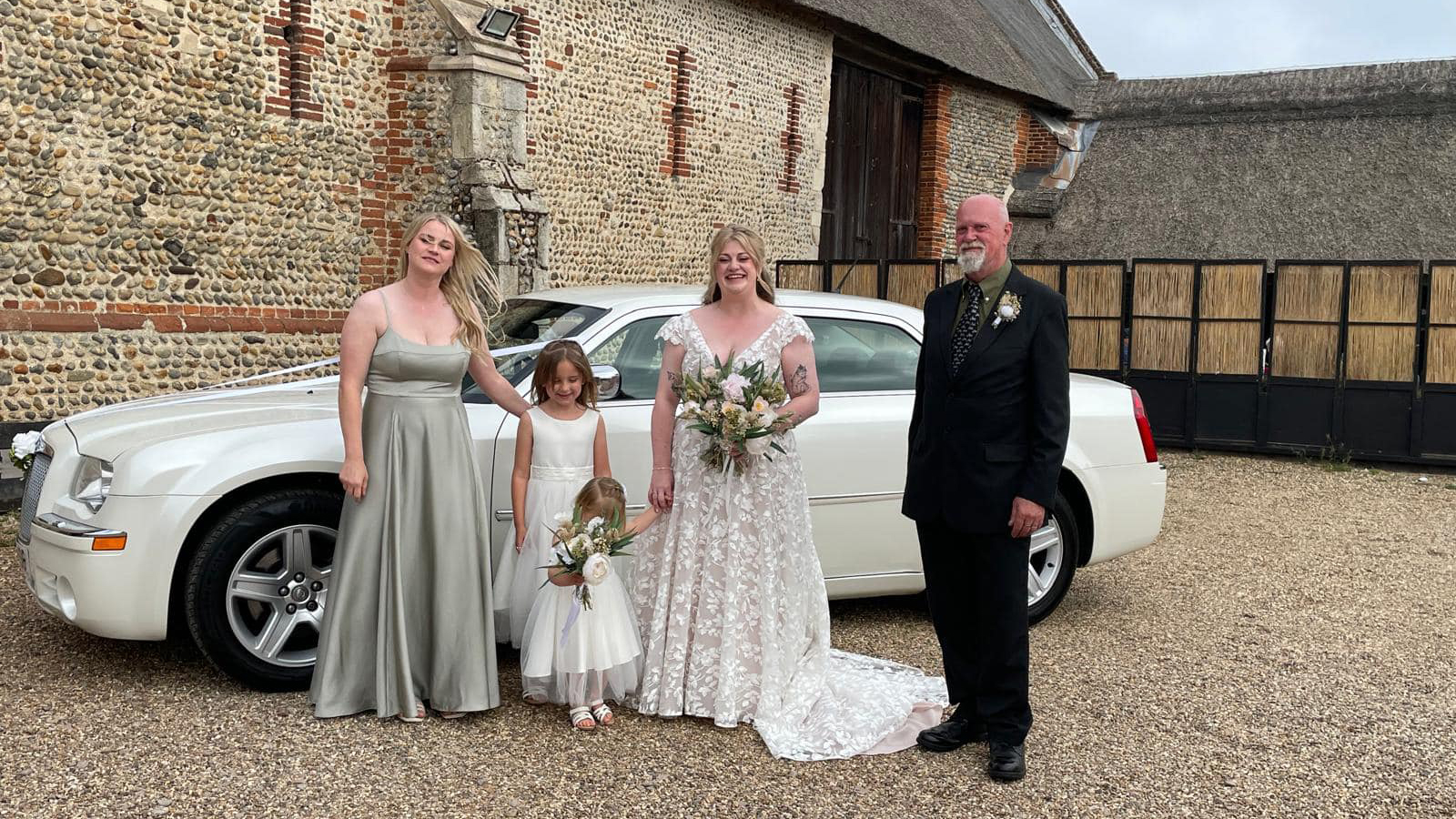 White Modern Chrysler 300c saloon car