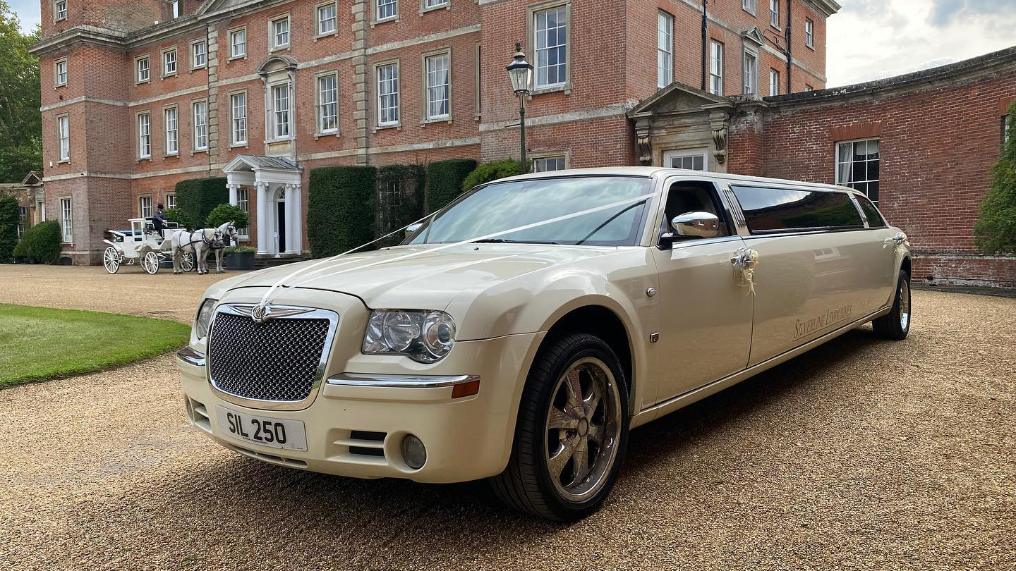 Modern White Chrysler 300c Stretched Limousine