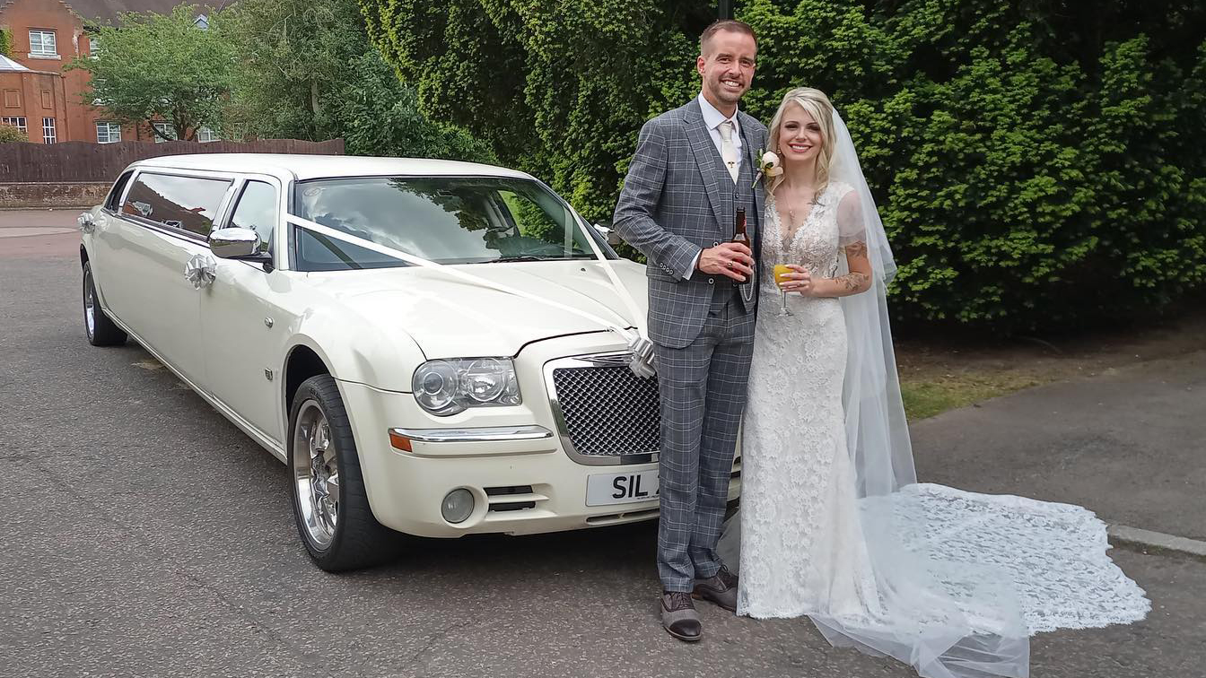 Modern White Chrysler 300c Stretched Limousine