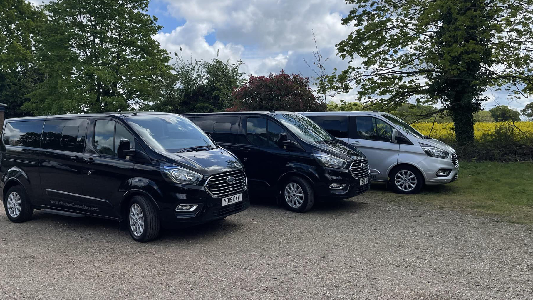 Three Identical Ford Mini Buses Fleet