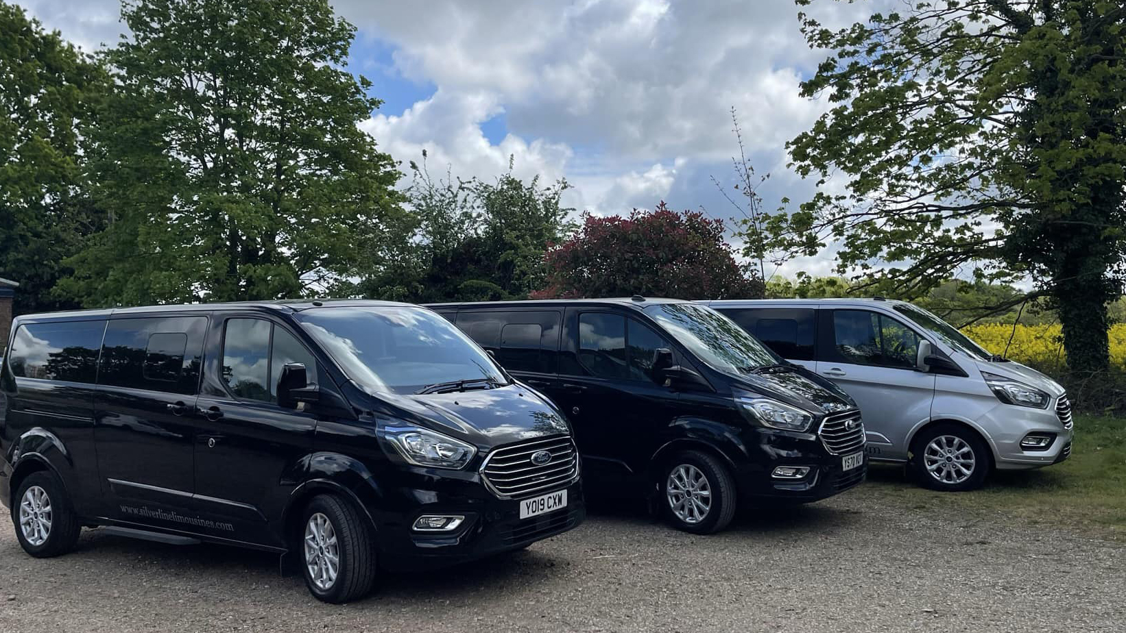 Fleet of Ford Modern Mini buses for wedding hire