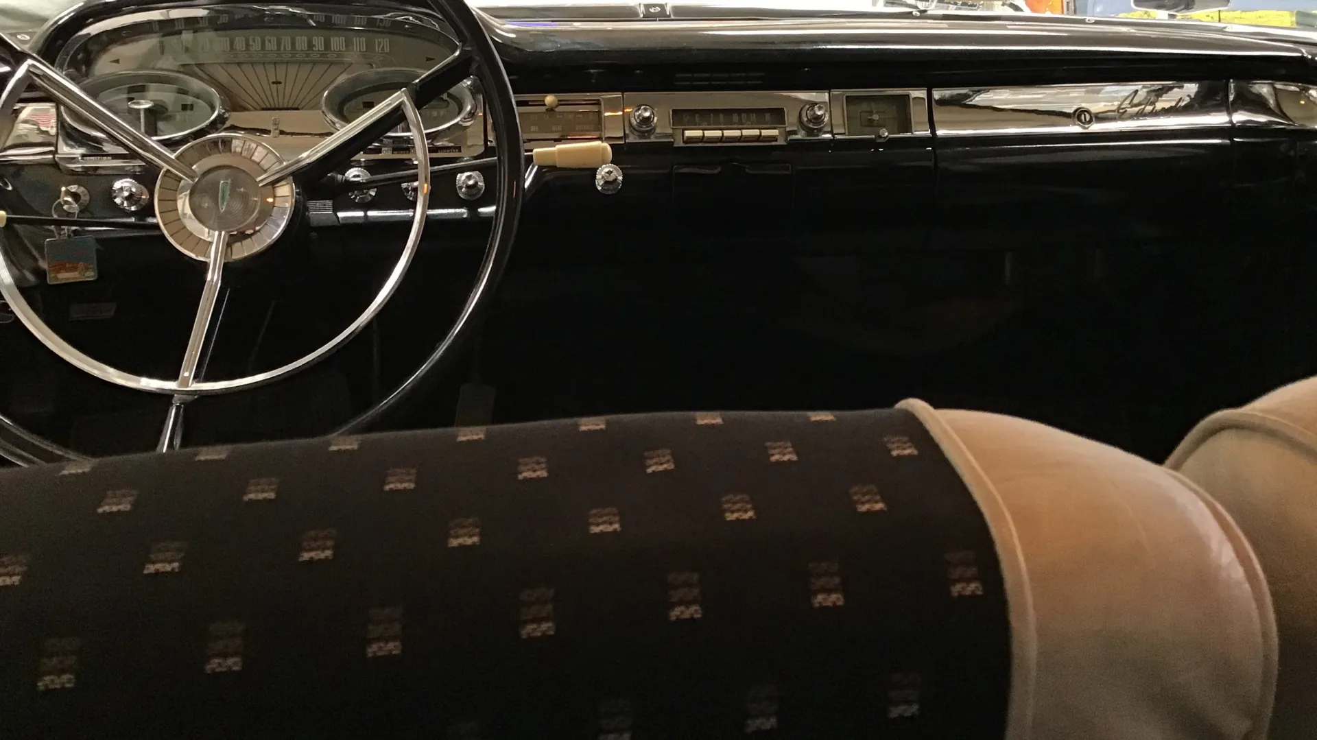 Front Dashboard inside classic Ford Edsel.