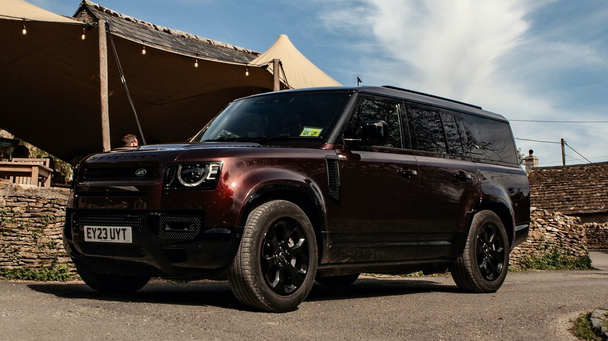 Modern Land Rover Defender 130 in Sedona Red