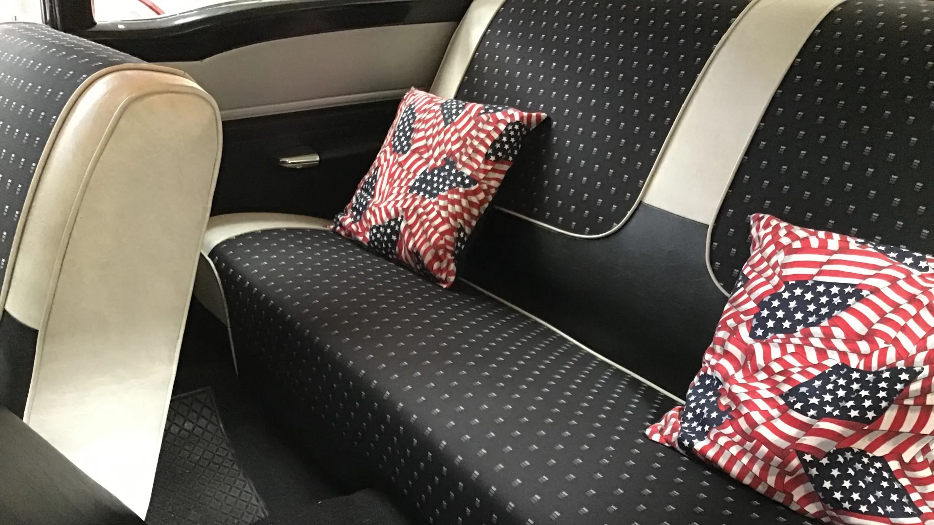 Rear bench seat inside Ford Edsel