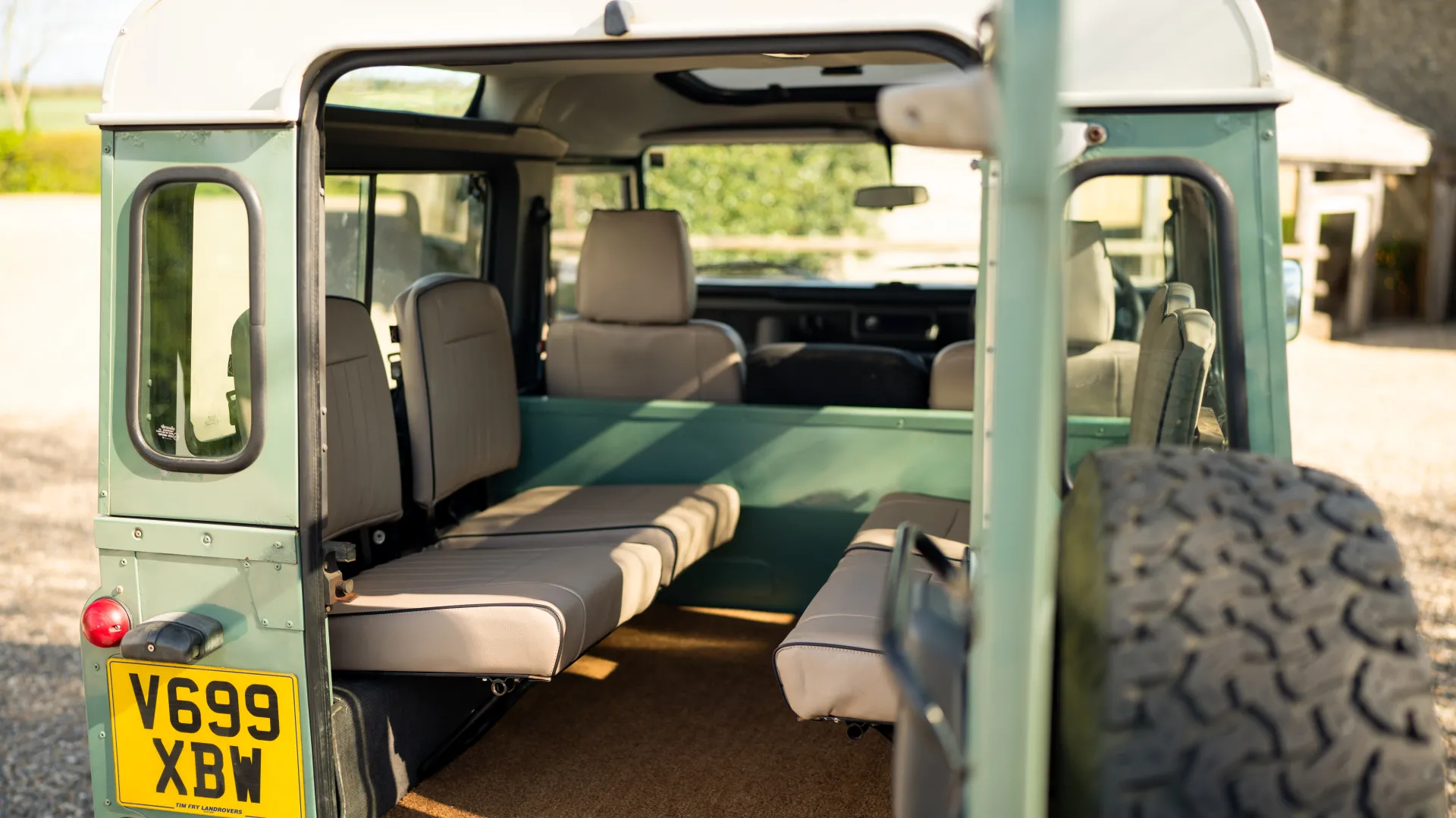 rear interior in land rover defender