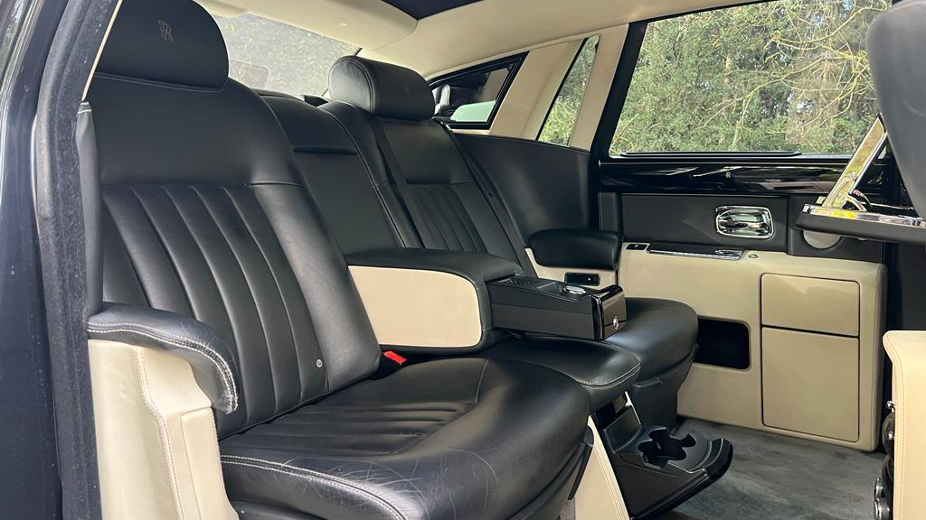 Rear seats inside Rolls-Royce Phantom