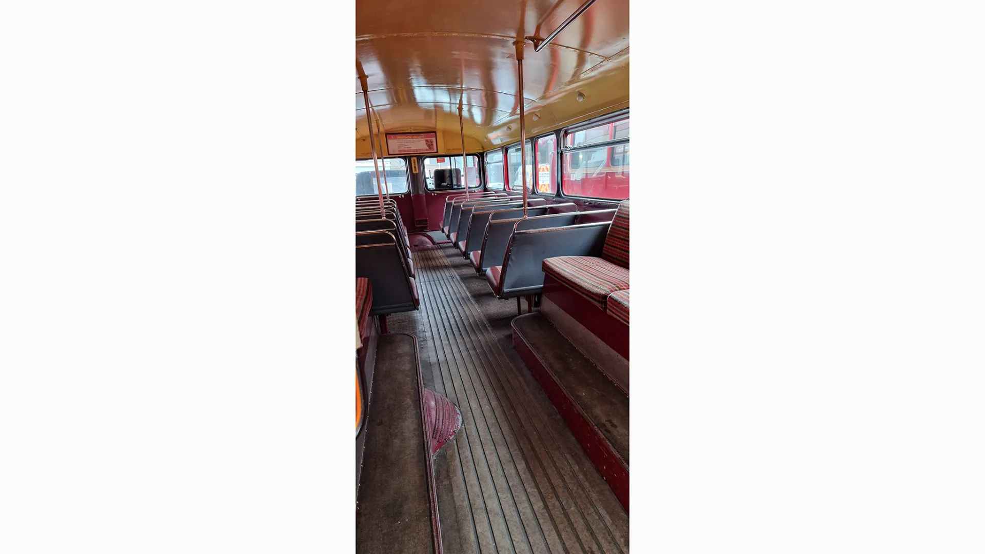 Interior Lower Deck in Routemaster vintage Bus