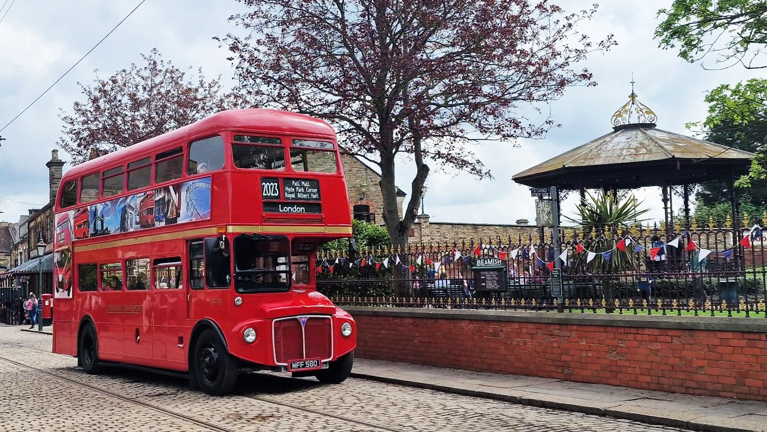 Double Decker Red routemaster bus at a wedding chapel in Tyne and Wear