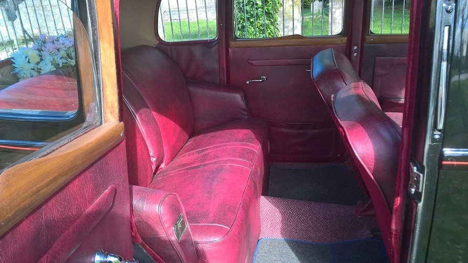 rear interior in Burgundy inside Rover p3