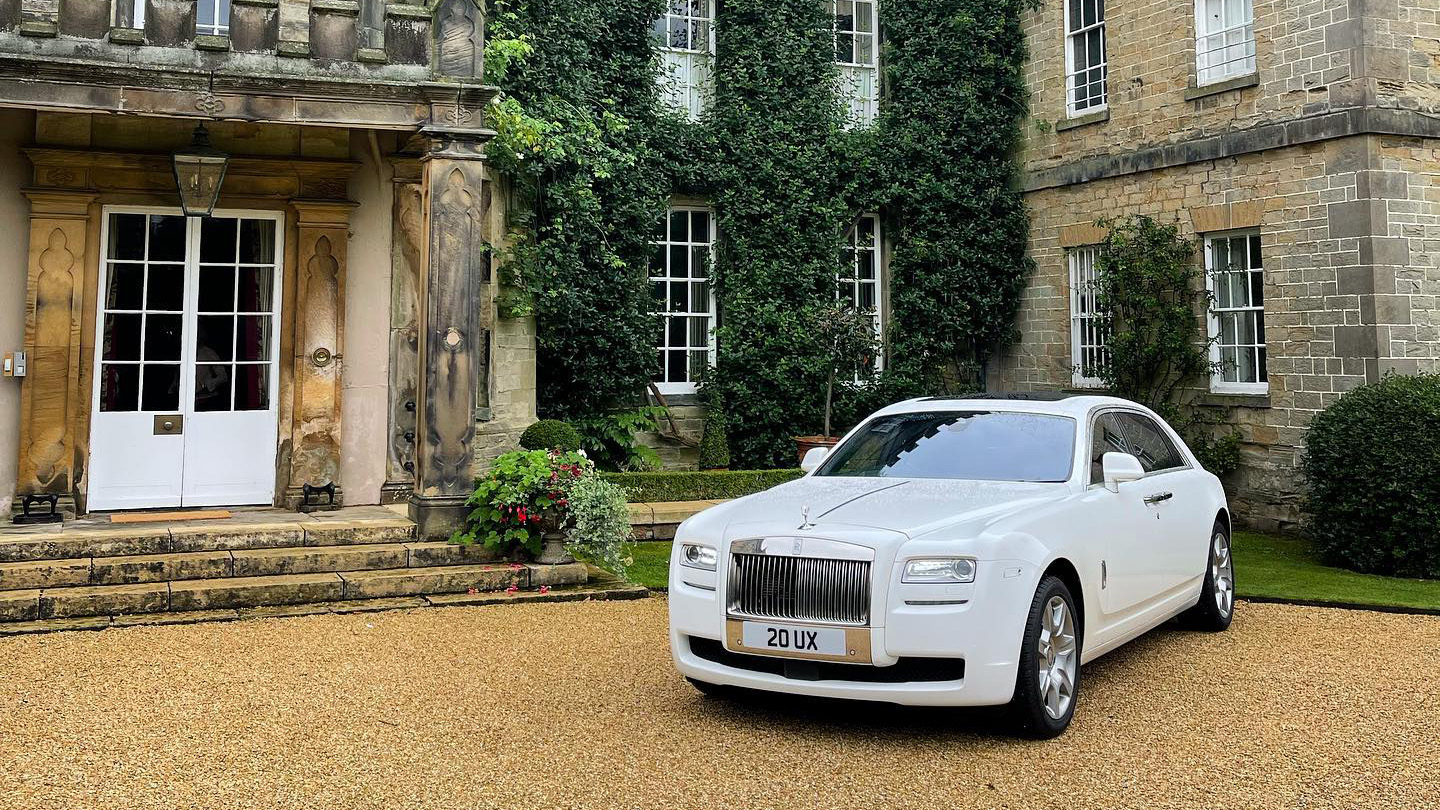 Rolls-Royce Ghost parked at wedding venue in Birmingham