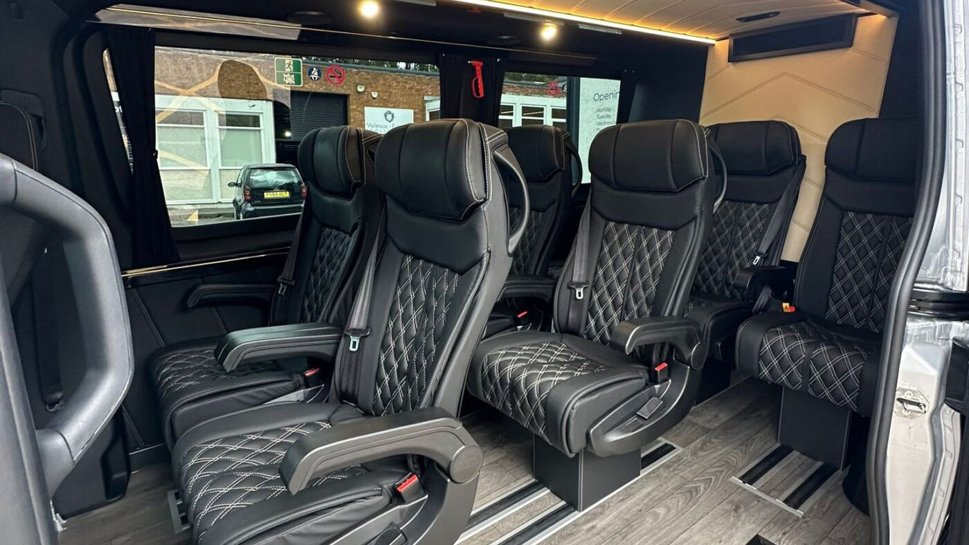 Forward facing seats inside Mercedes Sprint Minibus