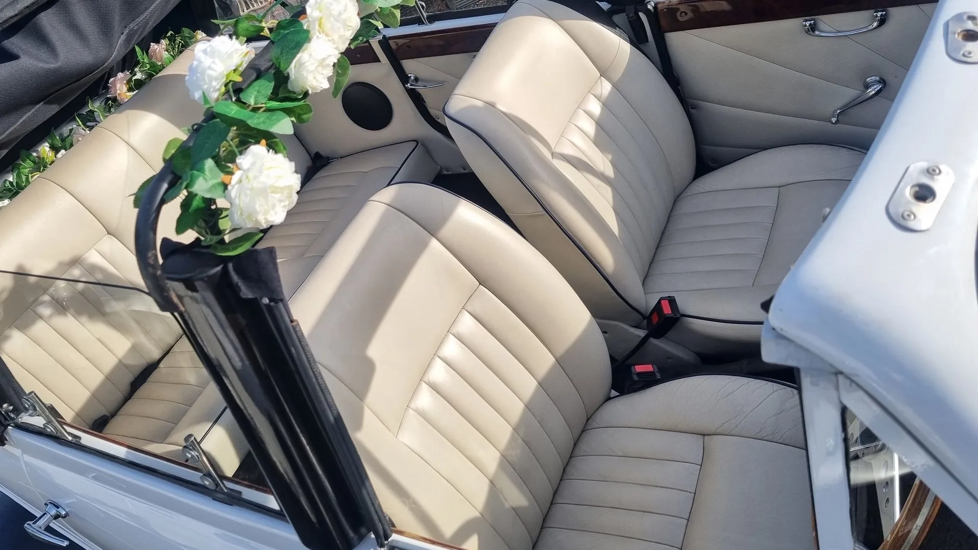 Cream leather interior inside Beauford