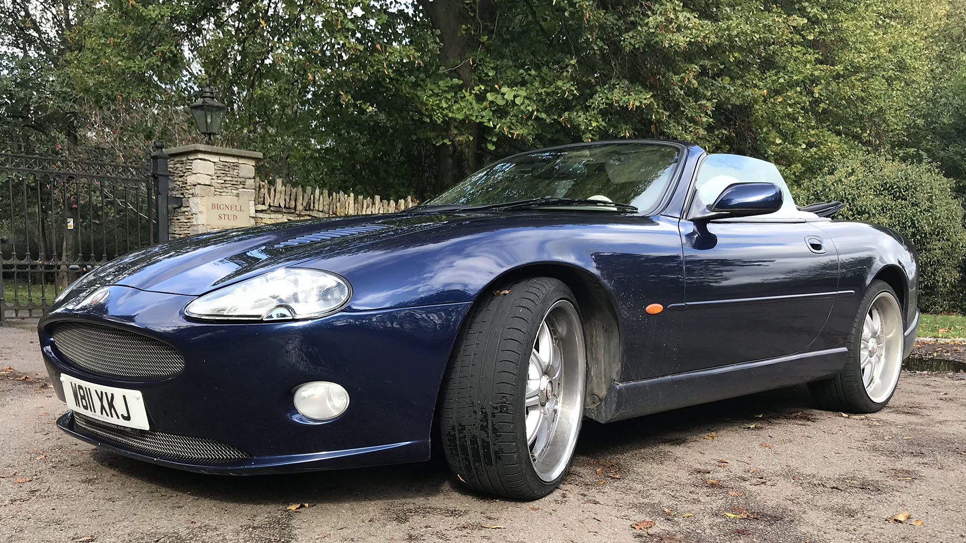 Blue Jaguar XKR Convertible