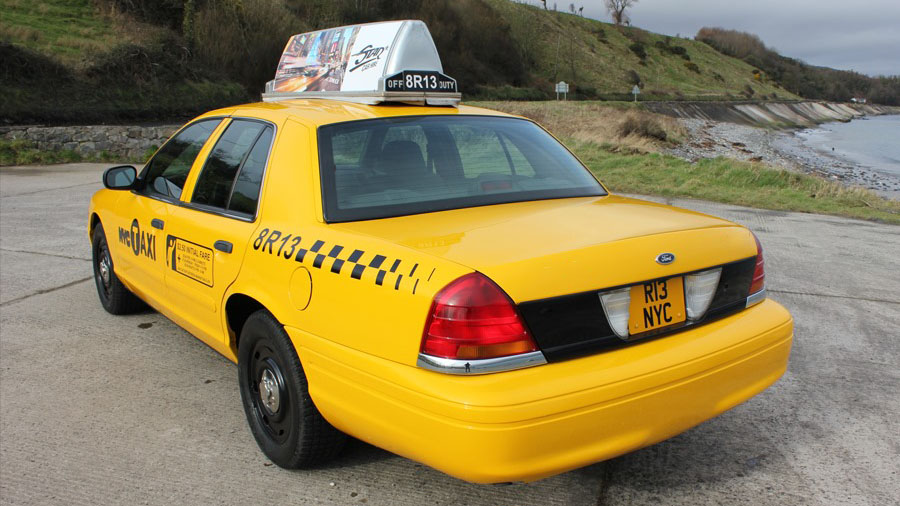 New York City Yellow Cab rear view