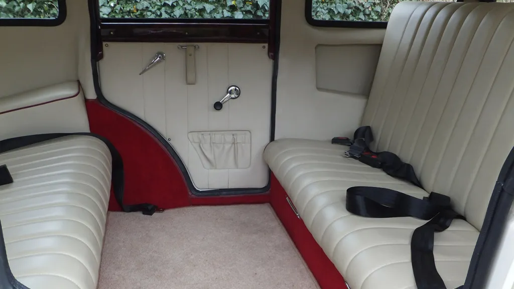 Bramwith Limousine rear interior cream leather seats