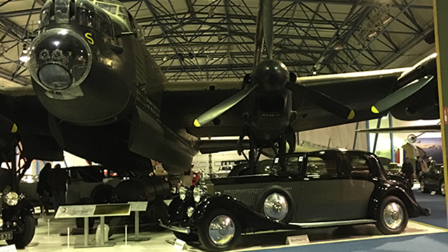 Rolls-Royce Phantom II Continental LWB with war plane in the background