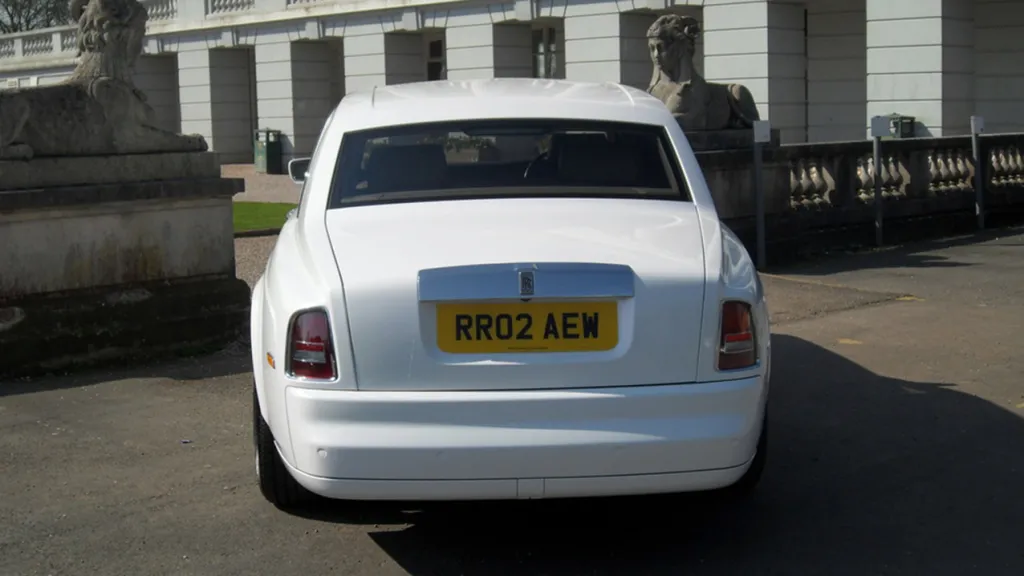 Rear view of Rolls-Royce Phantom