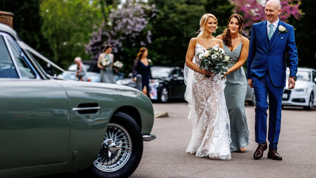 We hired this beauty of an Aston Martin for our wedding day in May 2022. It is a real show-stopper and went perfectly with our sage green, rustic themed wedding.
Adrian has been brilliant from start to finish. Very friendly and reliable service. Highly recommended. Kiri &amp; Jimmie