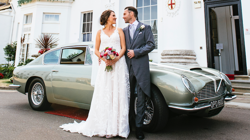 We were thrilled to get our first choice of wedding cars this summer and were driven in style between the church and our reception venue by Adrian in his beautiful green DB6. It was certainly a head-turner - stylish and pretty - and sounded great! Adrian was prompt and professional throughout. We would highly recommend! Thanks Adrian!&nbsp; Katherine &amp; Jon