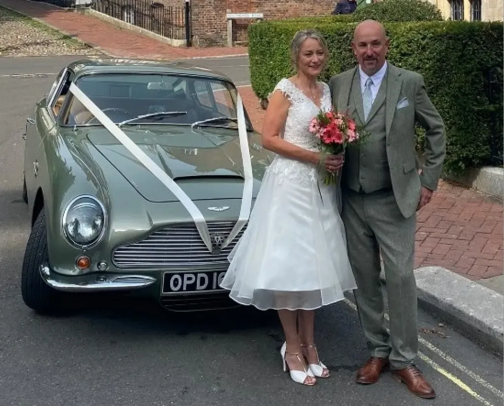 Being driven in this car to my wedding ceremony was the perfect start to the day.&nbsp; The driver Adrian was so attentive and patient and I was able to share the experience of being driven in this car after the ceremony with my new husband.&nbsp; Such a fantastic car for a wedding. Debbie &amp; Graham
&nbsp;