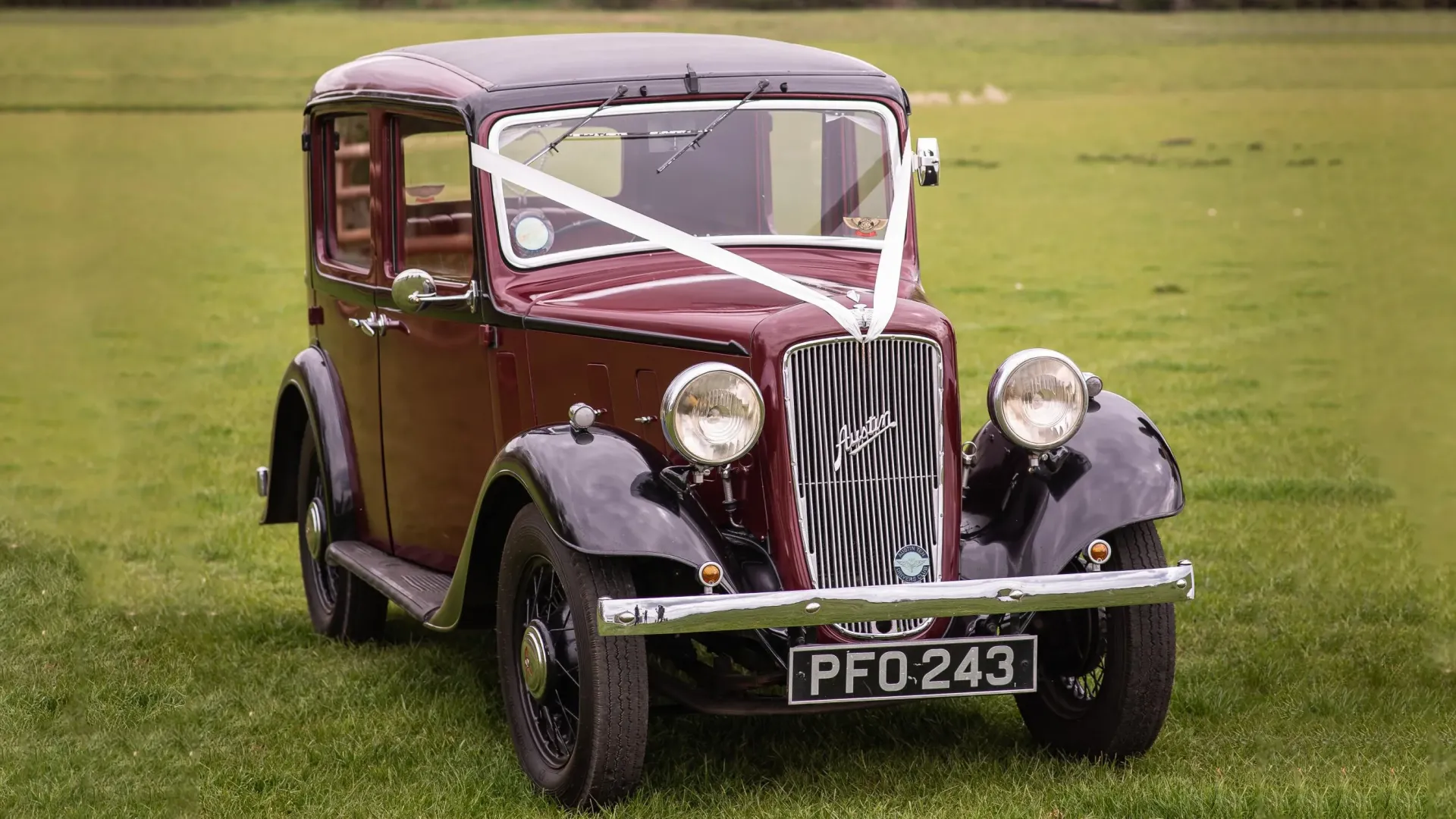 Vintage Austin 10 in Burgundy