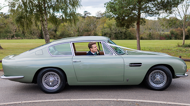 <p>We are so pleased that we picked Adrian and his car for our wedding day. The car arrived with plenty of time and was immaculate. Adrian was friendly, chatty and happy to answer any questions that we had around the car letting us have a lot of photos which made our experience all the more special. We would 100% recommend.  Katy & James</p>