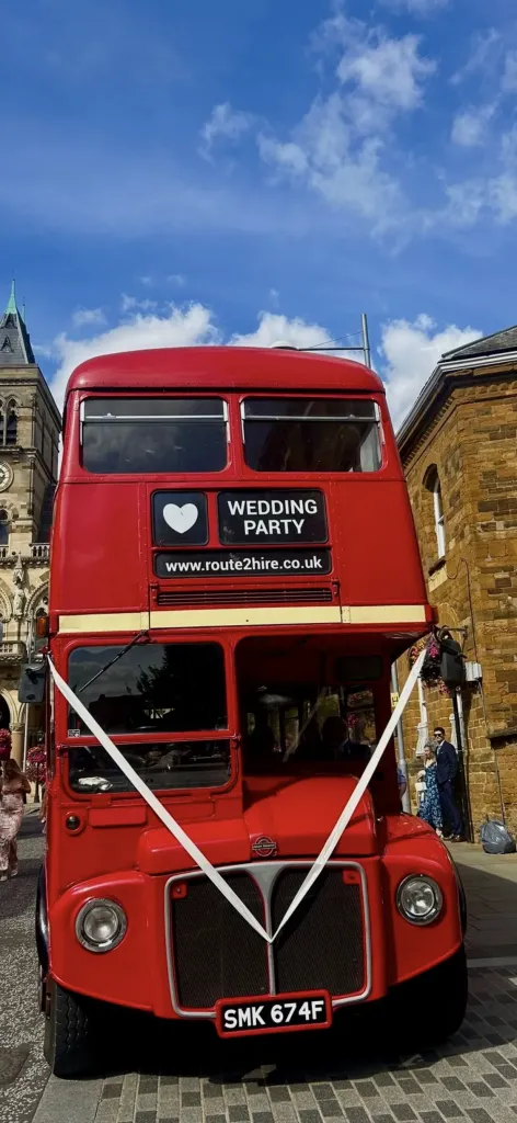 We hired the Routemaster Bus to transport up to 60 Wedding guests from The Guild Hall, Northampton to The Brampton Halt pub for the reception, no parking hassle, no convoys, no designated drivers required, Driver &amp; Secondman very friendly &amp; helpful...highly recommended.