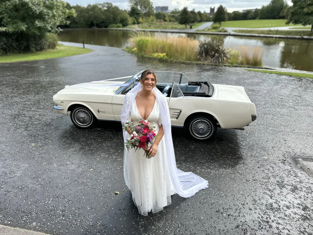 <p>The process was simple with lots of communication between all parties inspiring confidence, Nev the driver turned up in plenty of time and was dressed the part the whole wedding party commented on the car and my daughter thanked me for organising it for her special day, so thanks from me</p>